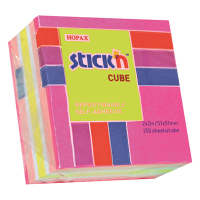 Stick'n notes repositionnables format mini 51 x 51 mm - rose fluo