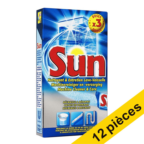 Offre : 12x Sun nettoyant pour lave-vaisselle (3 x 40 grammes) SSU00123 - 1