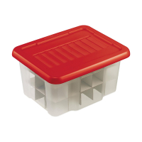 Sunware Nesta boîte de rangement transparente pour décorations de Noël 24 litres (45 boules de Noël) 216575