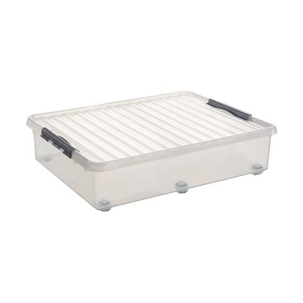 Sunware Q-line boîte de rangement à roulettes 60 litres - transparent 216760 - 1