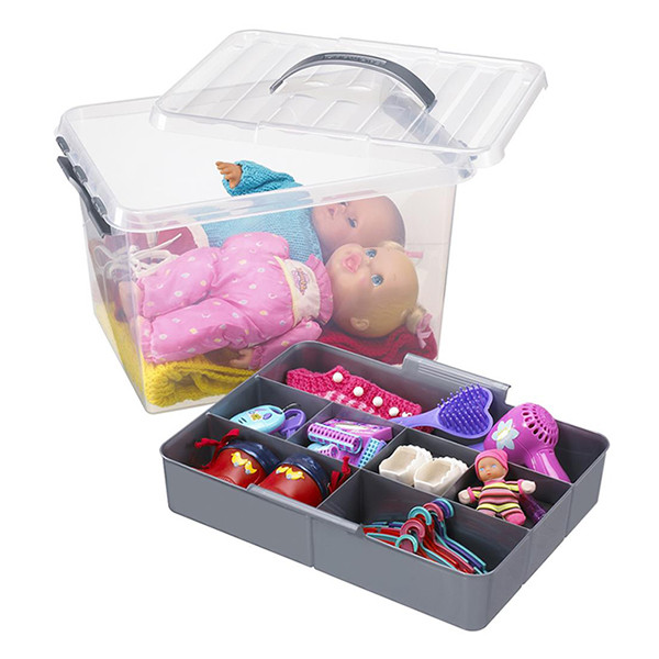 Sunware Q-line boîte de rangement avec insert 15 litres - transparent 216761 - 5