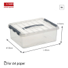 Sunware Q-line boîte de rangement transparente 12 litres 216531 - 2