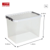 Sunware Q-line boîte de rangement transparente 72 litres 216539 - 2