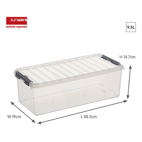Sunware Q-line boîte de rangement transparente 9,5 litres 216534 - 2
