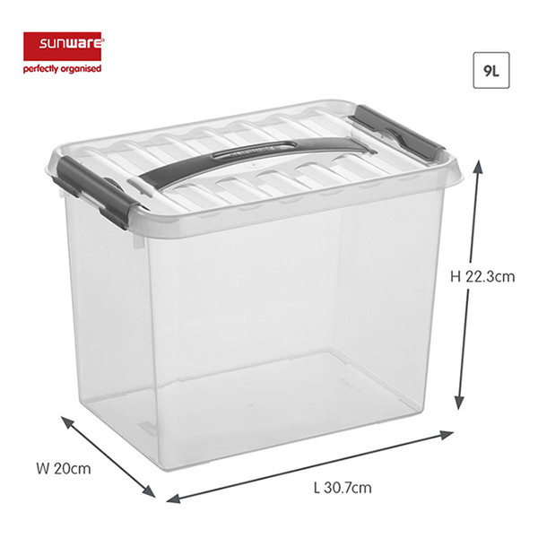 Sunware Q-line boîte de rangement transparente 9 litres 216530 - 2