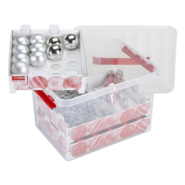 Sunware Q-line boîte de rangement transparente pour décorations de Noël 22 litres (60 boules de Noël) 216571 - 5