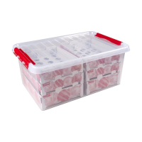 Sunware Q-line boîte de rangement transparente pour décorations de Noël 45 litres (98 boules de Noël) 216573