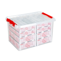 Sunware Q-line boîte de rangement transparente pour décorations de Noël 62 litres (116 boules de Noël) 216572