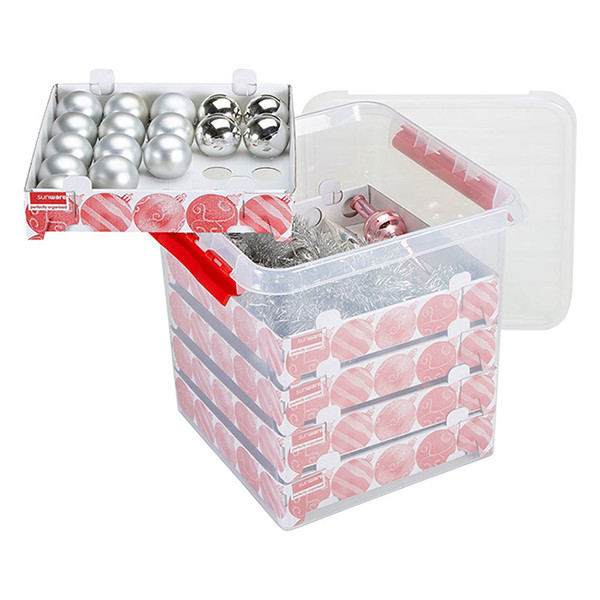 Sunware Q-line boîte de rangement transparente pour décorations de Noël 62 litres (116 boules de Noël) 216572 - 5
