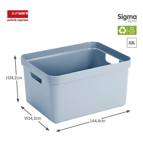 Sunware Sigma Home grande boîte de rangement 32 litres - bleu-gris 216771 - 2