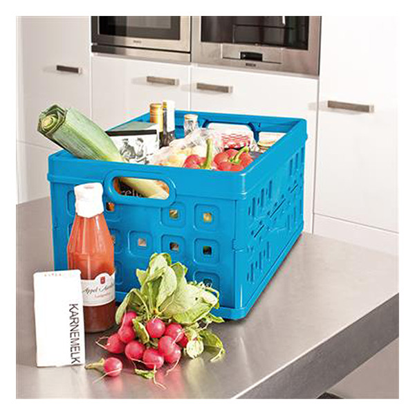 Sunware Square caisse pliante 32 litres - bleu 216545 - 3