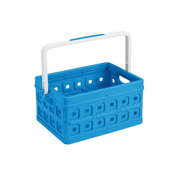 Sunware Square caisse pliante avec poignée 24 litres - bleu/blanc 216557 - 1