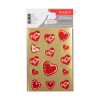 Tanex Love Series autocollants cœurs (2 x 14 pièces) - rouge/or 404141 - 1