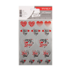Tanex Love Series autocollants cœurs (2 x 16 pièces) - argent 404139 - 1