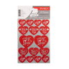 Tanex Love Series autocollants cœurs (2 x 16 pièces) - rouge 404138 - 1