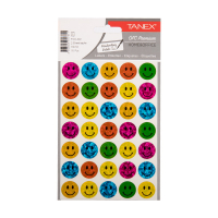 Tanex Smiling Face autocollants holographiques petits (2 x 35 pièces) - couleurs assorties 404129