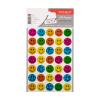 Tanex Smiling Face autocollants holographiques petits (2 x 35 pièces) - couleurs assorties 404129 - 1