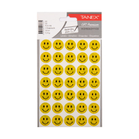 Tanex Smiling Face autocollants holographiques petits (2 x 35 pièces) - jaune 404130