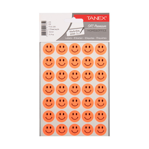 Tanex Smiling Face autocollants petits (2 x 35 pièces) - rouge fluo 404132 - 1