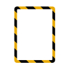 Tarifold Magneto Safety cadre information A4 autocollant jaune/noir (2 pièces) 405072 - 1
