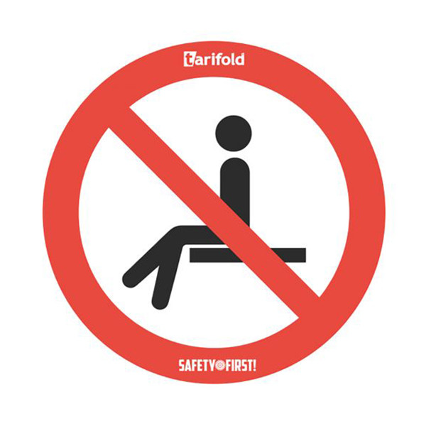 Tarifold autocollant d'avertissement "interdit de prendre place" (2 pièces) 400685 - 1