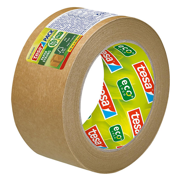 Tesa Eco Forte Adhérence ruban d'emballage papier marron 50 mm x 50 m (1 rouleau) 202373 - 2