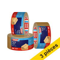 Tesa Eco Forte Adhérence ruban d'emballage papier marron 50 mm x 50 m (3 rouleaux) 203304