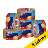 Tesa Eco Forte Adhérence ruban d'emballage papier marron 50 mm x 50 m (6 rouleaux) 202409