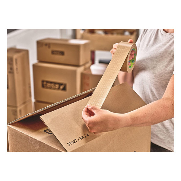 Tesa Eco Ultra Strong ruban d'emballage papier 50 mm x 25 m (1 rouleau) - marron 203382 - 8