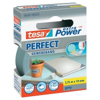 Tesa Extra Power Perfect ruban adhésif textile 19 mm x 2,75 m - gris 202278