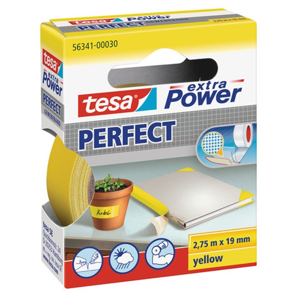 Tesa Extra Power Perfect ruban adhésif textile 19 mm x 2,75 m - jaune 202275 - 1