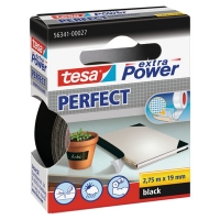 Tesa Extra Power Perfect ruban adhésif textile 19 mm x 2,75 m - noir 202272