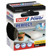 Tesa Extra Power Perfect ruban adhésif textile 38 mm x 2,75 m - noir 202279