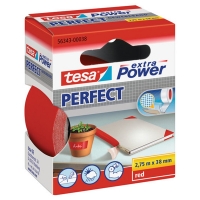 Tesa Extra Power Perfect ruban adhésif textile 38 mm x 2,75 m - rouge 202283