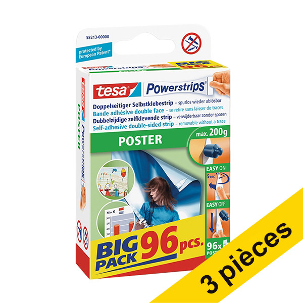 Offre: 3x Tesa Powerstrips poster (96 pièces) 203368 - 1