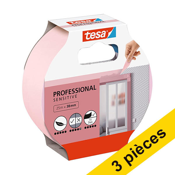 Offre : 3x Tesa Professional Sensitive ruban de masquage 38 mm x 25 m 202407 - 1