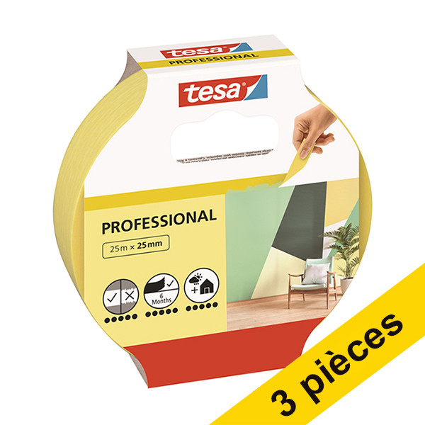 Offre : 3x Tesa Professional ruban de masquage 25 mm x 25 m 202402 - 1