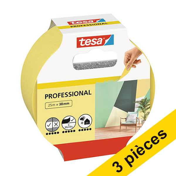 Offre : 3x Tesa Professional ruban de masquage 38 mm x 25 m 202404 - 1