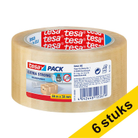 Tesa Pack Ruban d’emballage extra résistant transparent 50 mm x 66 m (6 rouleaux) 203402