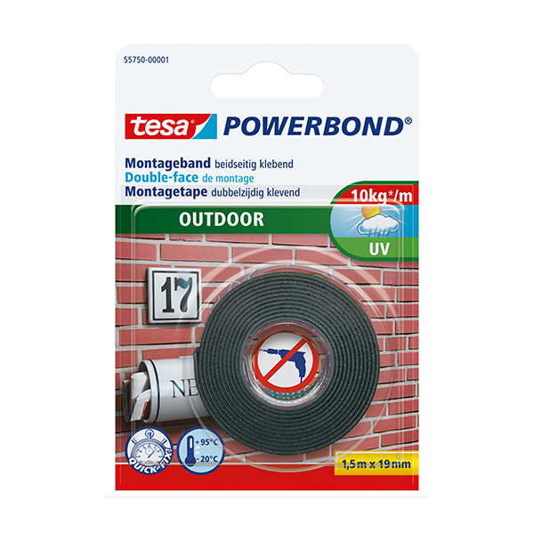Tesa Powerbond Outdoor ruban adhésif double face 19 mm x 1,5 m 203365 - 1