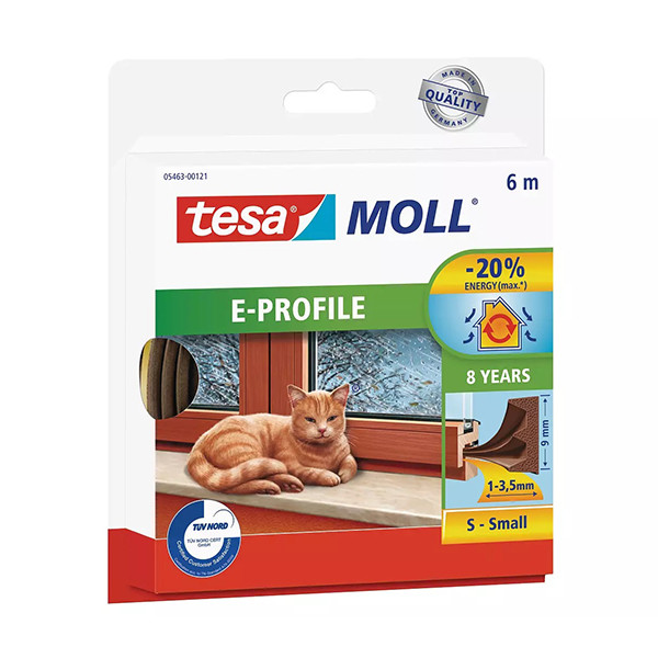 Tesa TesaMoll Classic E-profile joint d'isolation 6 m x 9 mm - marron 203307 - 1