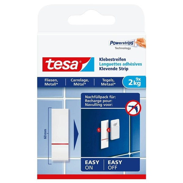 Tesa bandes adhésives de recharge pour carrelage et métal 2 kg (9 pièces) 202358 - 1