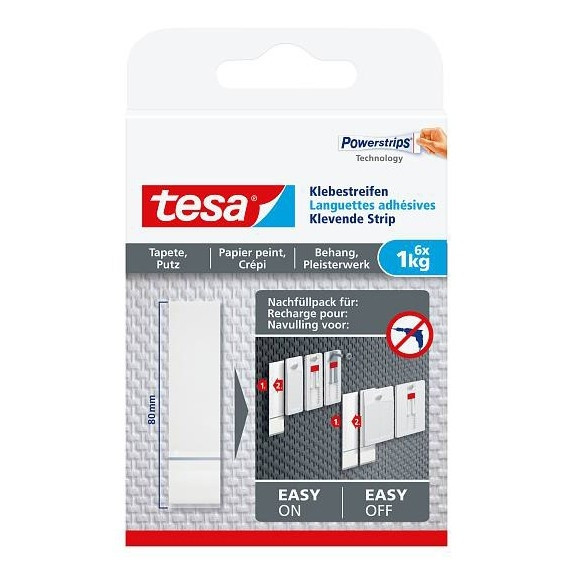 Tesa bandes adhésives de recharge pour surfaces sensibles 1 kg (6 pièces) 202357 - 1