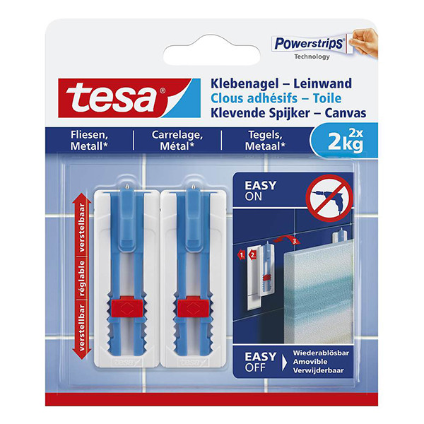 Tesa clous adhésifs pour carrelage et métal 2 kg (2 pièces) 202378 - 1