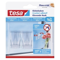 Tesa crochets adhésifs 1 kg (2 pièces) - transparent 202327