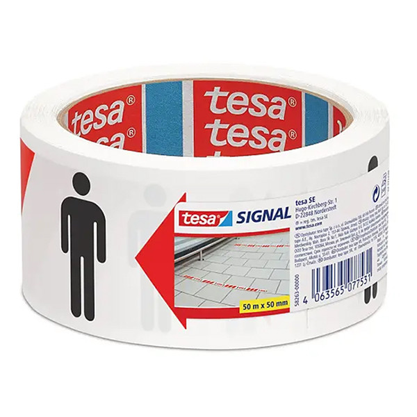 Tesa ruban de marquage au sol autocollant 'min. 1,5 m' 50 mm x 50 m 202388 - 2