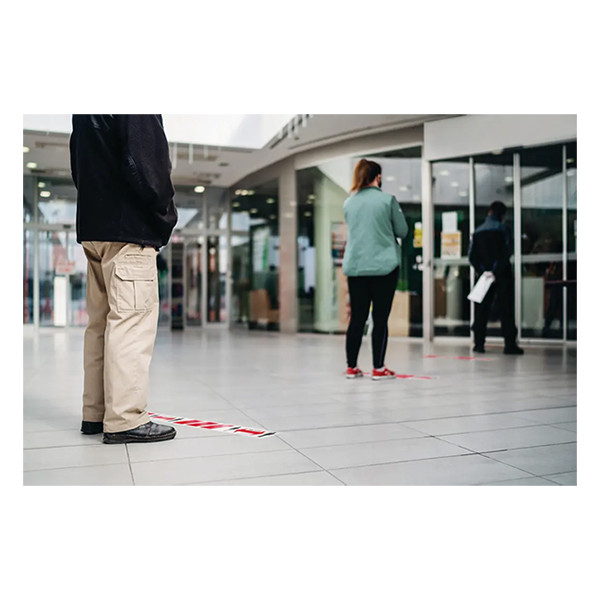 Tesa ruban de marquage au sol autocollant 'min. 1,5 m' 50 mm x 50 m 202388 - 3