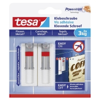 Tesa vis adhésives ajustables pour carrelage et métal 3 kg (2 vis) 202315