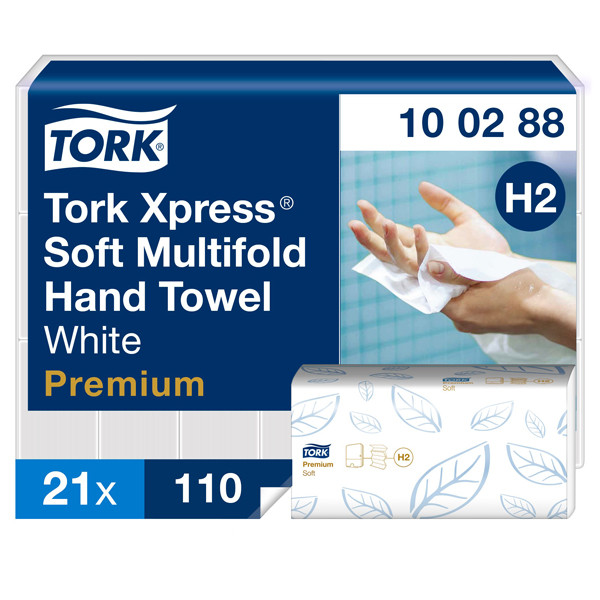 Tork Xpress® 100288 essuie-mains 2 plis 21 paquets pour distributeur Tork H2 STO00039 - 1