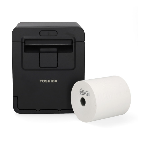 Toshiba HSP-100 imprimante tickets de caisse avec port USB et rouleau de caissse 123encre thermique blanc 80x80x12 (5 rouleaux) 832340 - 1